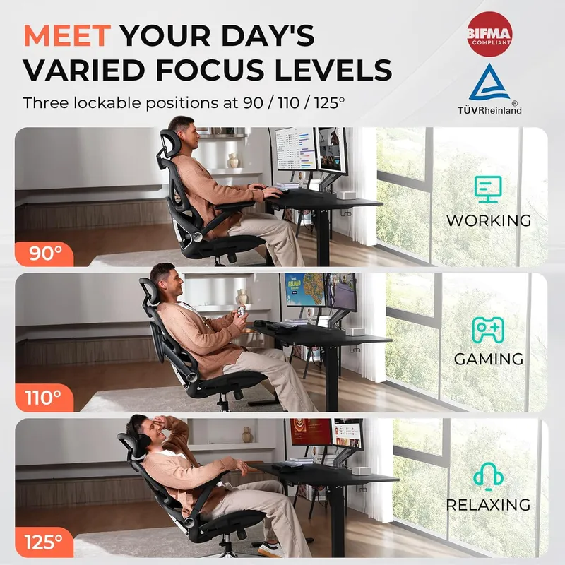 CAPOT Adjustable Lumbar High Back Desk Chair